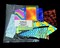 1lb. CBS Dichroic Glass Assorted Jewelry Pack Standard Black 90 COE